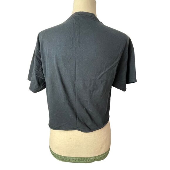 Fashion Nova Solid Black Short Sleeve Crop Top Rottweiler Dog Cotton size M - Picture 5 of 7